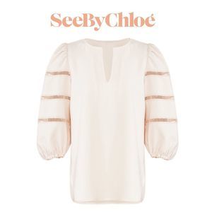 See By Chloé Honey Nude Blouse Top